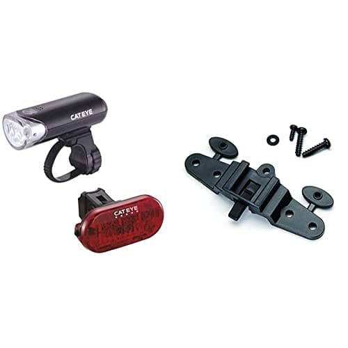 Image of CatEye EL135/TL155 (Omni 5) Set-HL-EL135N/TL-LD155 Lights and Reflectors, Cycling - Black, NO SIZE & Rear Multi-Mount Bracket 544-5620 Cycling Lights and Reflectors - Black