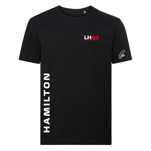 Image of Studio 24 T SHIRT Signature Collection Lewis Hamilton T-SHIRT 2025 NEW TEAM COLOURS 44 Racing Tee Free UK Shipping (M, Black)