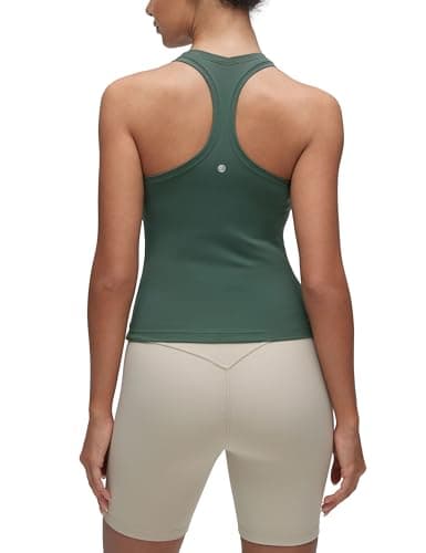 Image of CRZ YOGA Butterluxe Racerback Gym Vest Top for Women Sleeveless Sport Tank Tops Summer Yoga Fitness Shirts Comfort Camisole Dark Forest Green 10