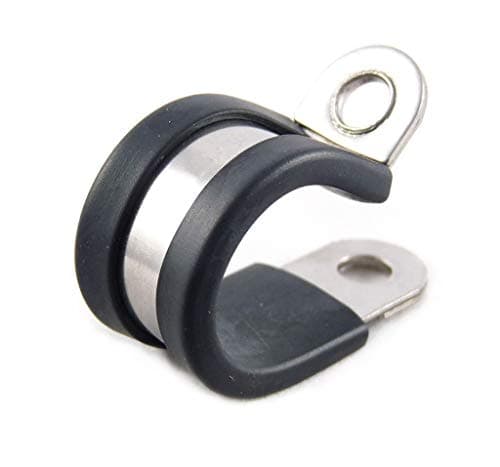 Image of 5X Rubber Lined Steel Strong P Clip Clips Hose Pipe Clamps Cable Wire (21mm)