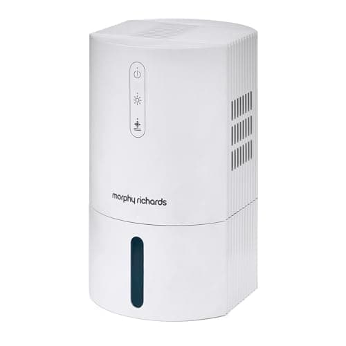 Image of Morphy Richards PureFresh 0.9L Dehumidifier, Compact, Lightweight, Quiet, Ambient Lighting, For Bedrooms, Kitchens, Caravans, Window sills, White, 822000