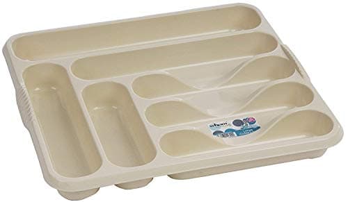 Image of Wham High Grade 7 Compartment Plastic Cutlery Tray in Cream