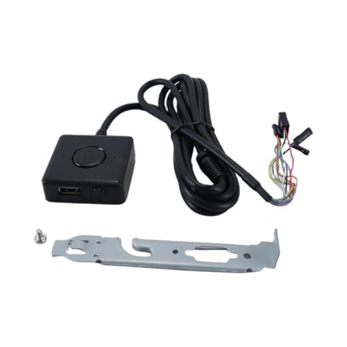 Image of Gurtt Desktop PC Computer Power Button Switch, External Remote Start PC Motherboard Power On Off Switch Extension Cable 170cm with Light