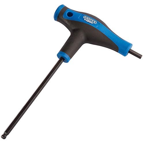 Image of Draper Expert 6.0mm Hexagon and Ball End Allen Key Metric T Handle Hand Tools | Hex Key Wrench | Soft Grip Chrome Vanadium Steel | 33911