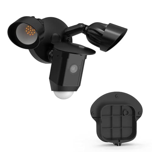 Image of HOLACA Cover Compatibel with Rin-g Floodlight Cam Wired Pro (Camera NOT Included), Sun Rain Shade Plastic Camera Cover, Black