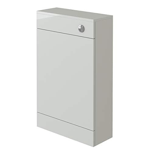 Image of VeeBath NMWC52 Sphinx/Sobek Back to Wall BTW Bathroom Toilet WC Concealed Cistern Furniture Unit-500 x 200mm, High Gloss White (Flat Pack)