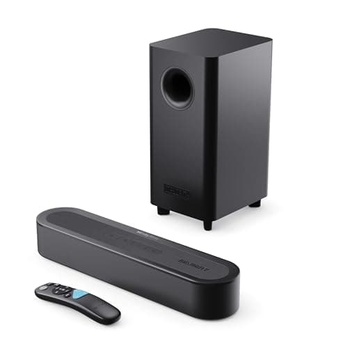 Image of MAJORITY Bowfell Axis Dolby Atmos Soundbar with Wireless Subwoofer | Dolby Atmos, Bluetooth 5.3, 200W | HDMI ARC/eARC, Optical, AUX and USB Playback | 2.1 Sound Bar for TV, Extra Bass | Wall-Mountable