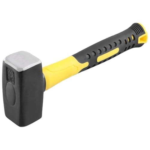 Image of TAICHEUT 2 LB Yellowish Black Club Hammer, Sledge Lump Hammer with High Carbon Steel Head and Non-Slip Ergonomic Grip for Home Decoration Industrial Woodworking Operations