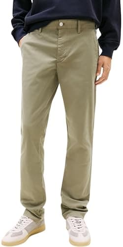 Image of Tommy Jeans Men's TJM Scanton Cotton Twill Chino Dm0Dm22404, Green (Utility Sage), 32 W/30 L
