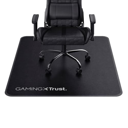 Image of Trust Gaming GXT 715 Chair Mat 99 x 120 cm (1.20 m2), Wear-resistant Floor Protector for Hard Floor Surfaces, Durable Mat for Gaming and Office Chairs - Black