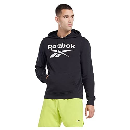 Image of Reebok Men's Identity French Terry Vector Pullover Long Sleeve Graphic Sweatshirt, Black, S