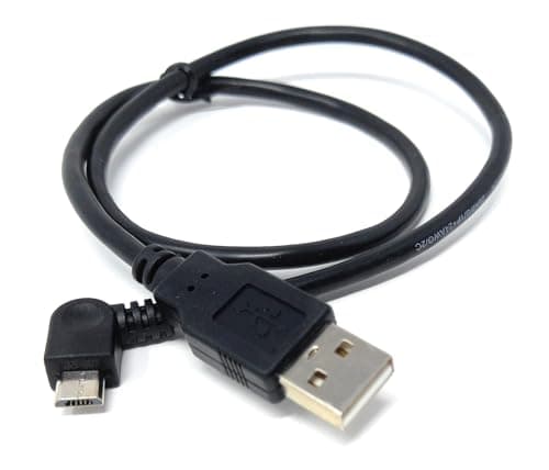 Image of DRUT 0.5m USB 2.0 to Micro USB B Right Angled Data & Charging Cable 24AWG 1.6ft