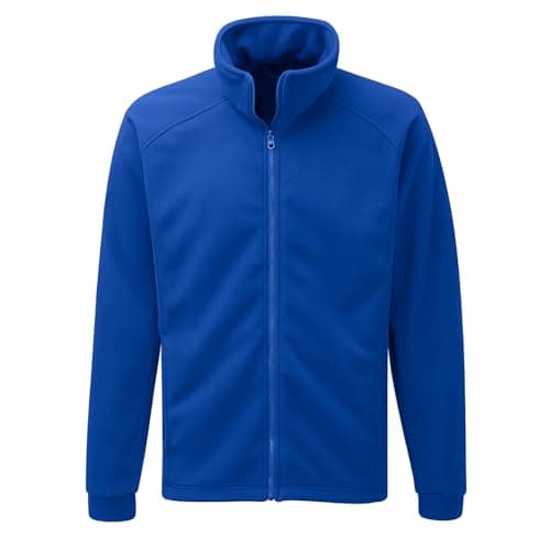 Image of Himalayan Fleece Jacket Mens Full Zip Up Casual Jacket Men with Side Pockets for Winter Outdoor Warm Menswear XS to 5XL, Royal Blue, L