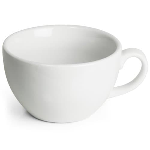 Image of Genware Royal Bowl Shaped Porcelain Coffee & Tea Cups - 12oz / 340ml, Pack of 6 - White