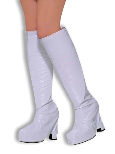 Image of Bristol Novelty BA309 Go Boot Tops White, Womens, One Size Halloween