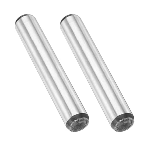Image of PATIKIL 2 Pcs Carbon Steel Dowel Pins, 1/2" x 3" Round Steel Metal Rods, Silver