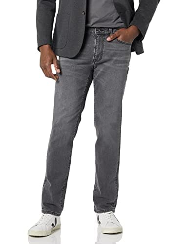Image of Amazon Essentials Men's Slim-Fit Jeans - Discontinued Colours, Washed Grey, 32W / 30L