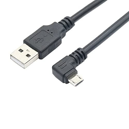 Image of Mr. Gadget's Solutions® 6.6ft. (2m) Right Angle Micro USB Cable - USB 2.0 A to 90-degree Micro USB Type B - Black