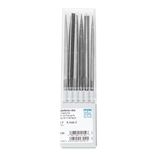 Image of PFERD Precision Needle File Set, 12-Piece | Swiss Cut 2, 160 mm | 12799010 - for Medium Fine Precision Machining in Plastic Box