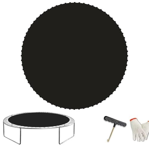 Image of CIDNN Replacement Trampoline Mat, Heavy-Duty, UV-Resistant & Durable Bounce Pad for 12 ft Round Trampolines - Perfect for Safe & Fun Jumping (Fits 72 V-Hooks, 5.5" Springs, Spring Not Included)