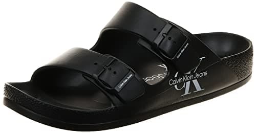 Image of Calvin Klein Men's Zion Slide Sandal, Black 181, 9 UK