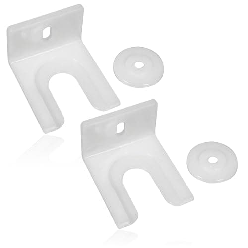 Image of SPARES2GO Integrated Fridge/Freezer Door Clip Fixing Bracket compatible with Hoover Built-in x 2