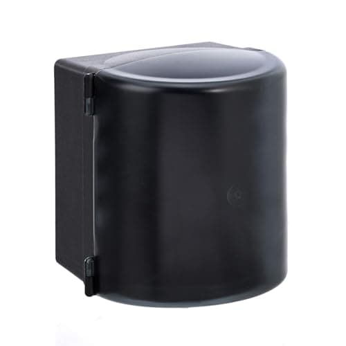 Image of Amazon Basics Paper Towel Dispenser Centre Pull, 23 x 28.8 x 22.5 centimetres, Smoke Semi-transparent, 28.8L x 20W