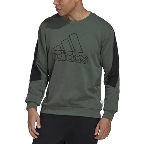 Image of adidas Future Icon Embroidered Badge of Sport Sweatshirt, Green Oxide, S