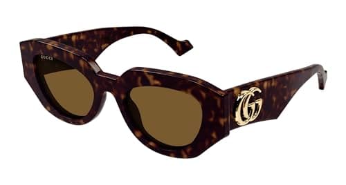 Image of Gucci Women's GG1421S Sunglasses, Havana-Havana Brown, 51