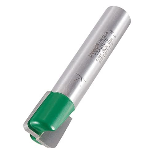 Image of Trend CraftPro Flat Draining Groove Straight Router Cutter, 1/2 Inch Shank, 2.5mm Cut Diameter & 20mm Cut Length, Tungsten Carbide Tipped, C306X1/2TC