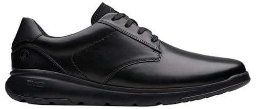 Image of Clarks Lifton Lace Mens Black Leather, 9
