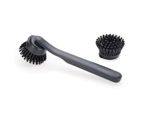 Image of Joseph Joseph SinkTech Dish Brush with Replacement Head, Durable Bristles, Pan Scraper, Easy to Replace