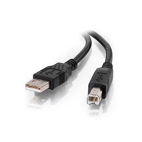 Image of C2G 28103 USB Cable - USB 2.0 A Male to B Male Cable for Printers, Scanners, Brother, Canon, Dell, Epson, HP and More, Black (9.8 Feet, 3 Meters)