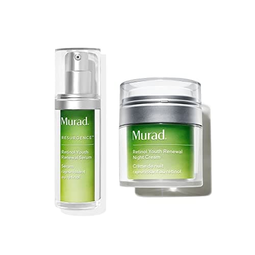 Image of Murad Resurgence Retinol Youth Renewal Anti-Aging Duo | Firming Night Face Cream | Steps 2 3 Overnight Treatment | Preventative and Corrective Retinol Cream | Advanced Line Wrinkle Smoothing