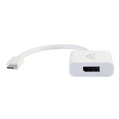 Image of C2G USB C to DisplayPort Adapter Converter - USB Type C to DisplayPort White - External video adapter - USB 3.1 - DisplayPort - white
