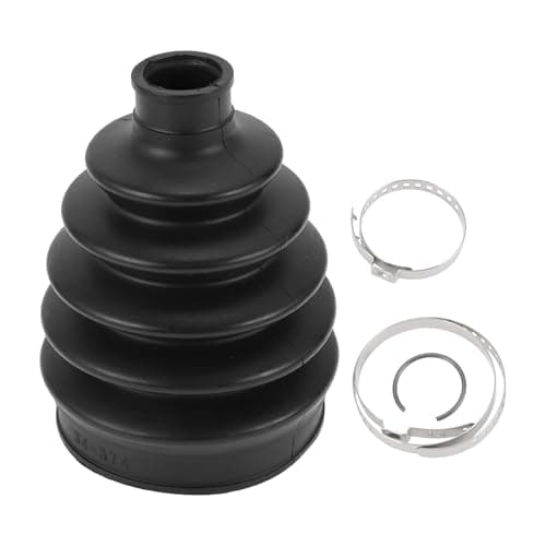 Image of HEROFFIX 1 Set CV Joint Boot Kit for Honda Civic 2017-2021 Outer Constant Velocity Joint Boot W/Clamps No.44018SNEA01 Black Rubber