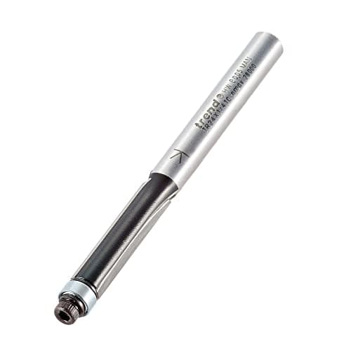 Image of Trend Trade Guided Trimmer, 1/4 Inch Shank, 6.3mm Cut Diameter & 25.4mm Cut Length, Tungsten Carbide Tipped, TR24X1/4TC