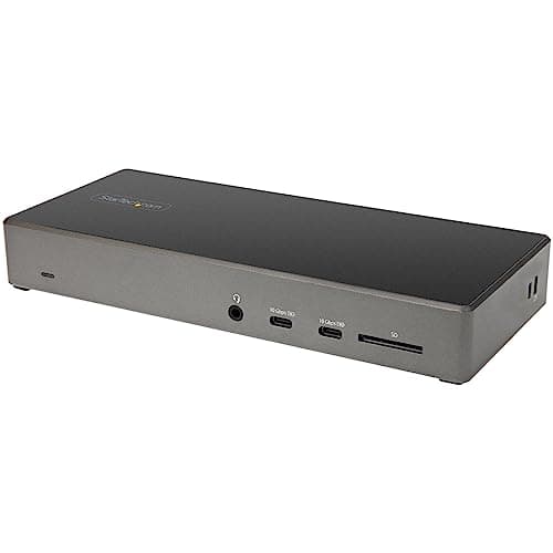 Image of StarTech.com USB C Dock - Triple 4K Monitor USB Type-C Docking Station - 100W Power Delivery - DP 1.4 Alt Mode & DSC, 2x DisplayPort 1.4/HDMI 2.0-6xUSB (2x 10Gbps), SD - Windows/Chrome (DK31C2DHSPD)