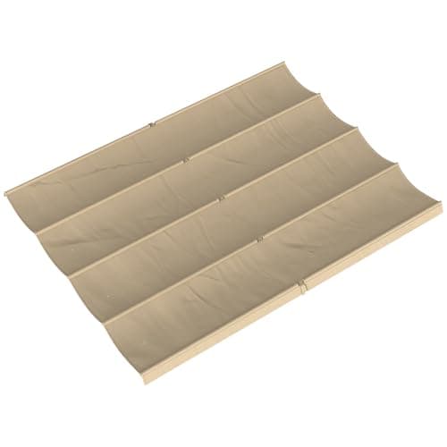 Image of Outsunny Retractable Pergola Canopy Only, 3.92 x 3.5 m Sun Shade Cover, UV30+ Protected Replacement Canopy Cover for 4 x 3 m Pergola, Khaki