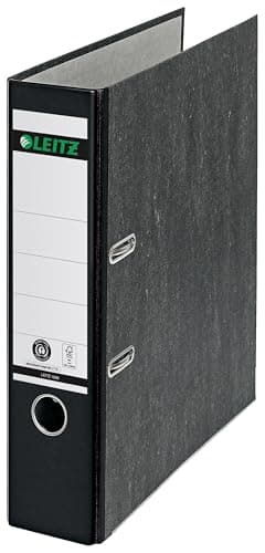 Image of Leitz 10801095 Standard Lever Arch File 80mm Spine A4 Black Ref 1080-95 [Pack of 10]