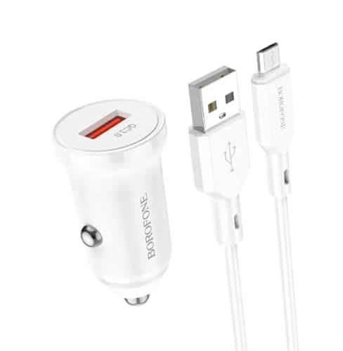 Image of yasyasSingle USB Cigarette Lighter Car Charger for Android Models - Fast Charging 1A Car Charger with Micro USB Cable - Compatible with Android devices and More!