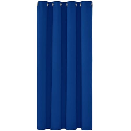 Image of Deconovo Solid Blackout Curtain Eyelet Thermal Insulated Ring Top Curtain for Bedroom 52"x 54" Royal Blue 1 Panel