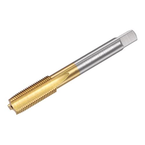 Image of sourcing map Straight Flute Taps, M10 x 1 Metric Left Hand Titanium Coated M35 Cobalt High Speed Steel Machine Tapping Screw Thread Milling Tap Machinist Repair Threading Tool