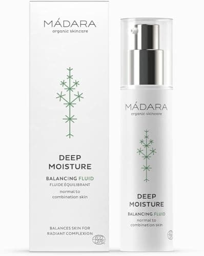 Image of MÁDARA Deep Moisture Fluid - Organic Balancing Skincare for Normal & Combination Skin, 24-Hour Hydration & Radiant Complexion, Lightweight Formula, 50ml