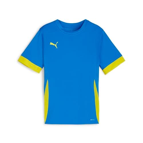 Image of PUMA Unisex Teamgoal Matchday Jersey Jr Football Shirt, Electric Blue Lemonade-Faster Yellow, 176 EU