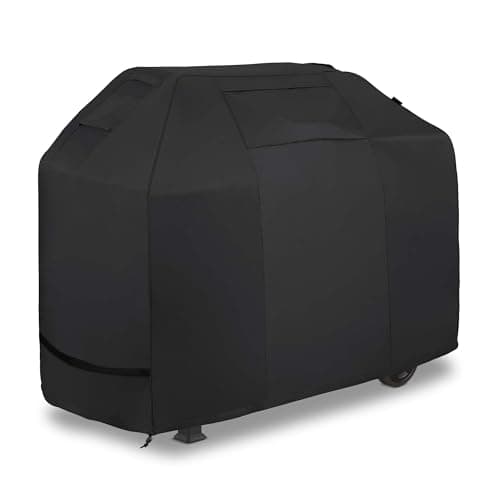 Image of VonHaus Waterproof Medium BBQ Cover - Premium Heavy Duty, Breathable 420D Oxford Fabric Protection for Portable Charcoal/Gas Barbecues (H124.5 x W152 x D67cm)