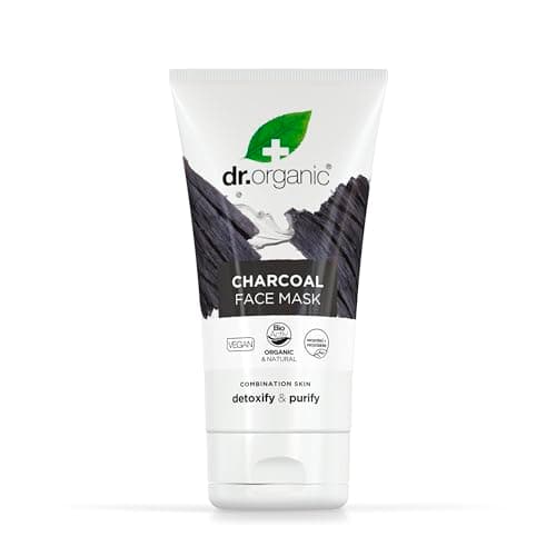 Image of Dr Organic Charcoal Face Mask, Cleansing, For Acne & Clearing Skin, Oily, Problem Skin, Natural, Vegan, Cruelty-Free, Paraben & SLS-Free, Recycled & Recyclable, Organic, 125ml, Packaging may vary