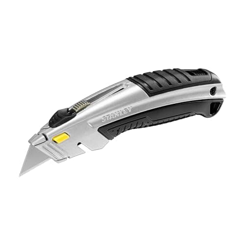 Image of STANLEY Instantchange Retractable Blade Heavy Duty Utility Knife with Interlocking Nose Design and Quick Blade Change 0-10-788, Gray