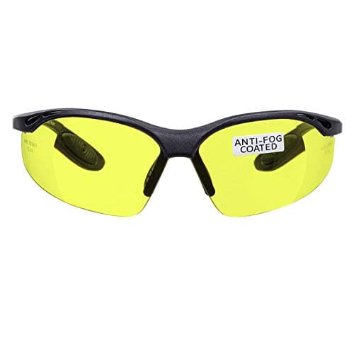 Image of voltX 'Constructor' SAFETY READERS Full Lens Reading Safety Glasses UKCA & CE EN166f certified (+1.5 Dioptre, Yellow) – Wraparound Style – Anti fog coated UV400 lens