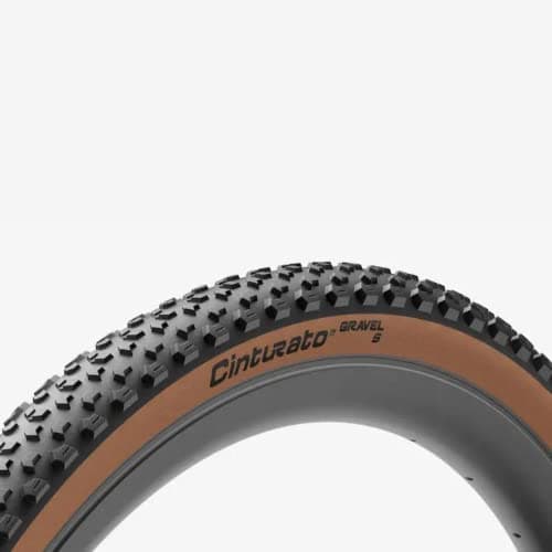 Image of Pirelli Cinturato Gravel S Bike Tyre, Size 40-622, Classic Tan Wall